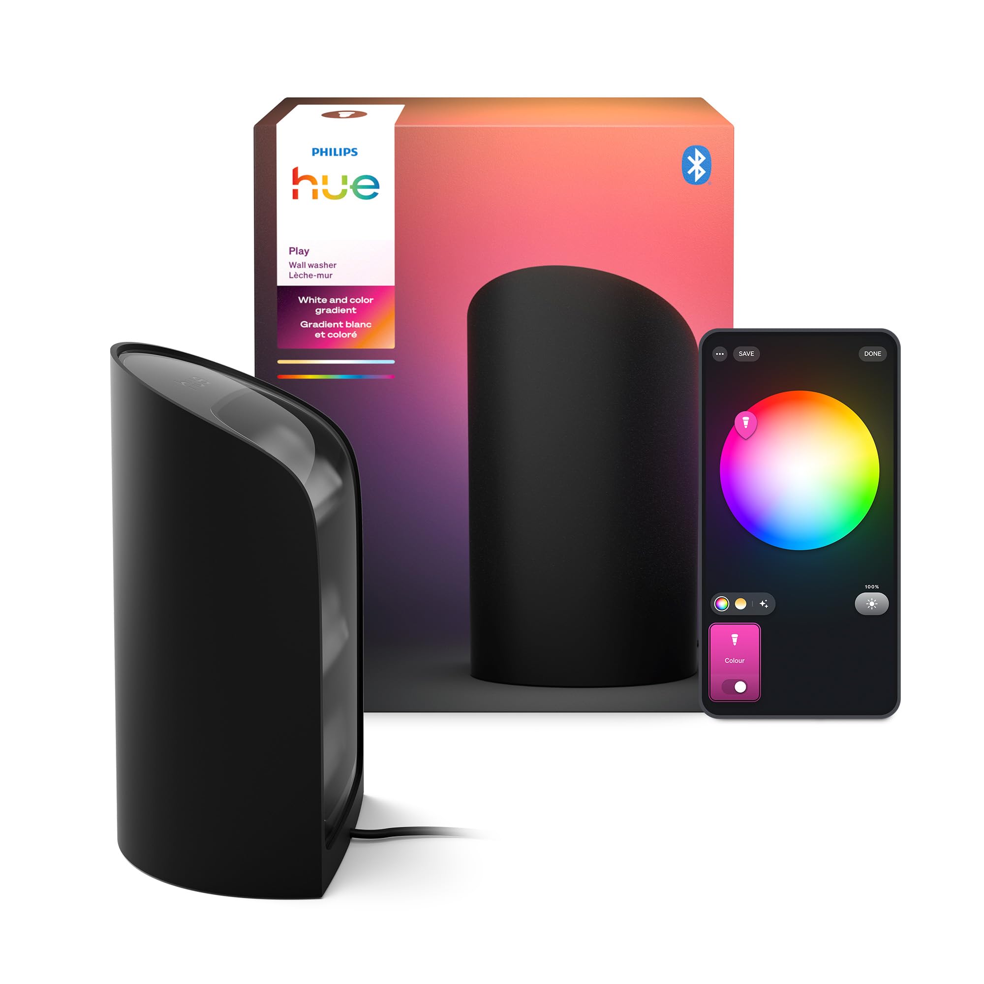 Philips Hue ウォールウォッシャー - スマートライト 間接照明 Philips Hue 新商品、明るさと広角照射を兼ね備えた間接照明「Philips